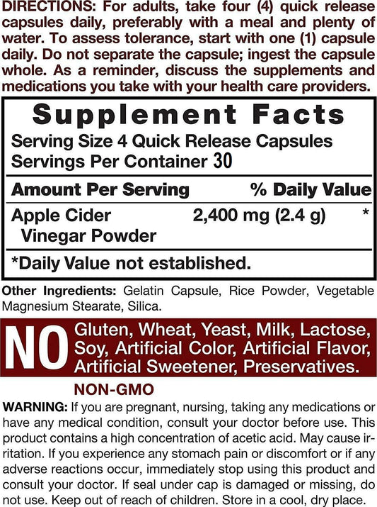 Apple Cider Vinegar & B-6 Capsules