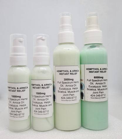 Full Spectrum CBD Hempthol Pain Cream with Arnica