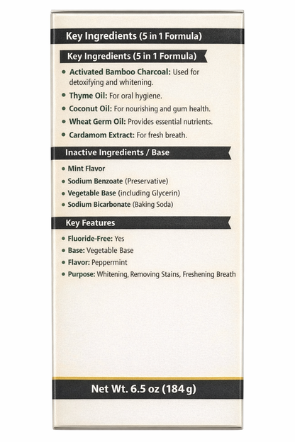 100% Fluoride Free Toothpaste 6.5oz