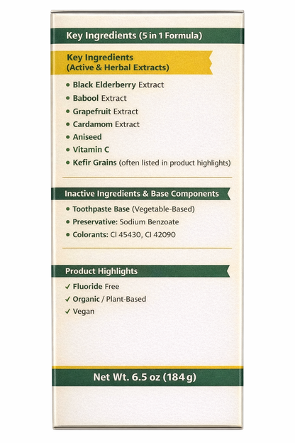 100% Fluoride Free Toothpaste 6.5oz