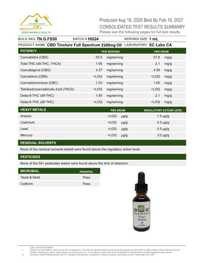 Full Spectrum CBD Oils & THC FREE Oils