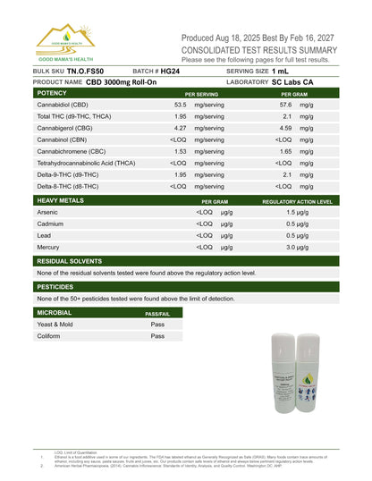 Full Spectrum CBD Hempthol & Arnica Roll-Ons