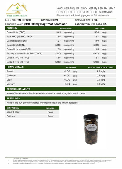 Full Spectrum CBD Dog Treats