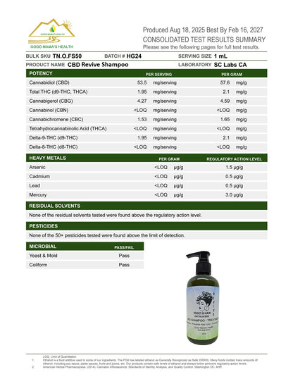 Revive Hair Care CBD Shampoo 16oz & Conditioner 16oz