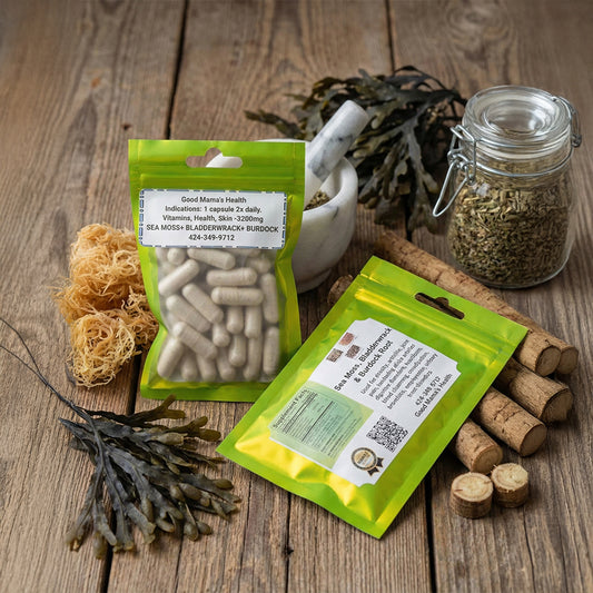 Sea Moss + Bladderwrack + Burdock Root Capsules and Gummies