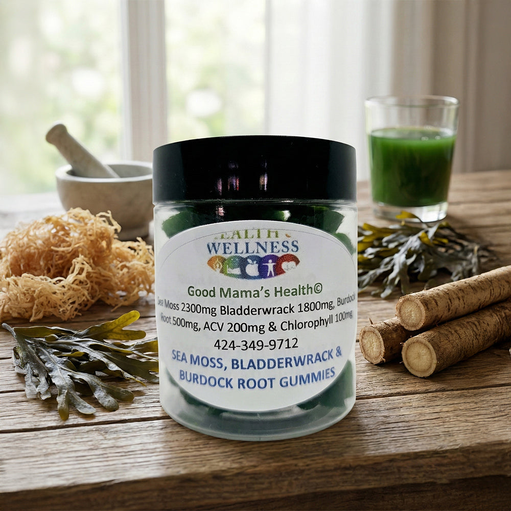 Sea Moss + Bladderwrack + Burdock Root Capsules and Gummies