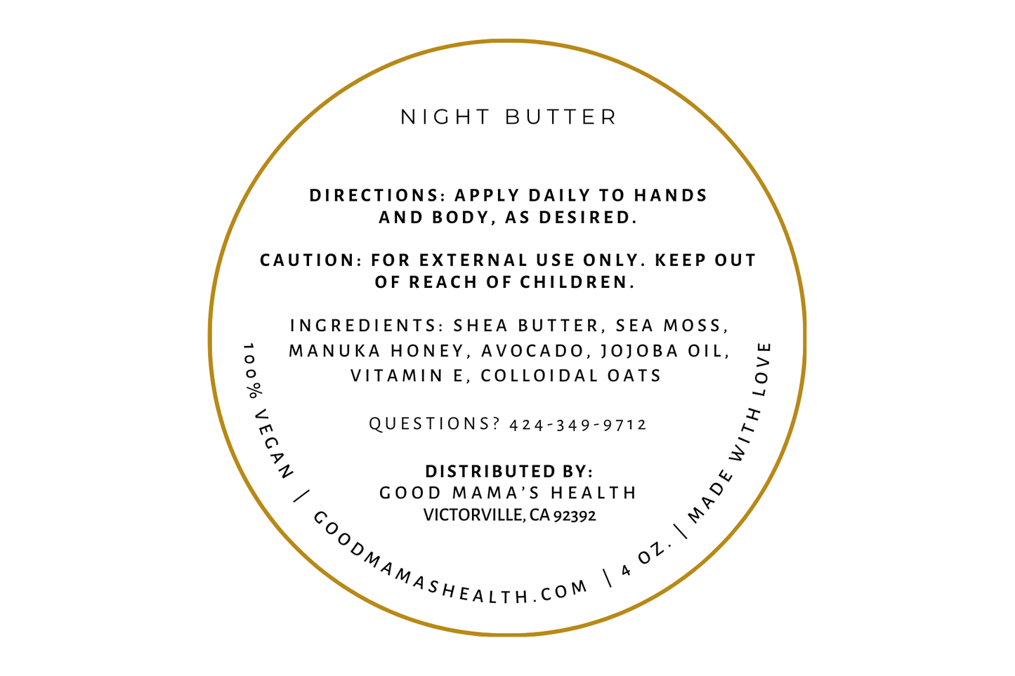 Vegan Body Butters 4oz